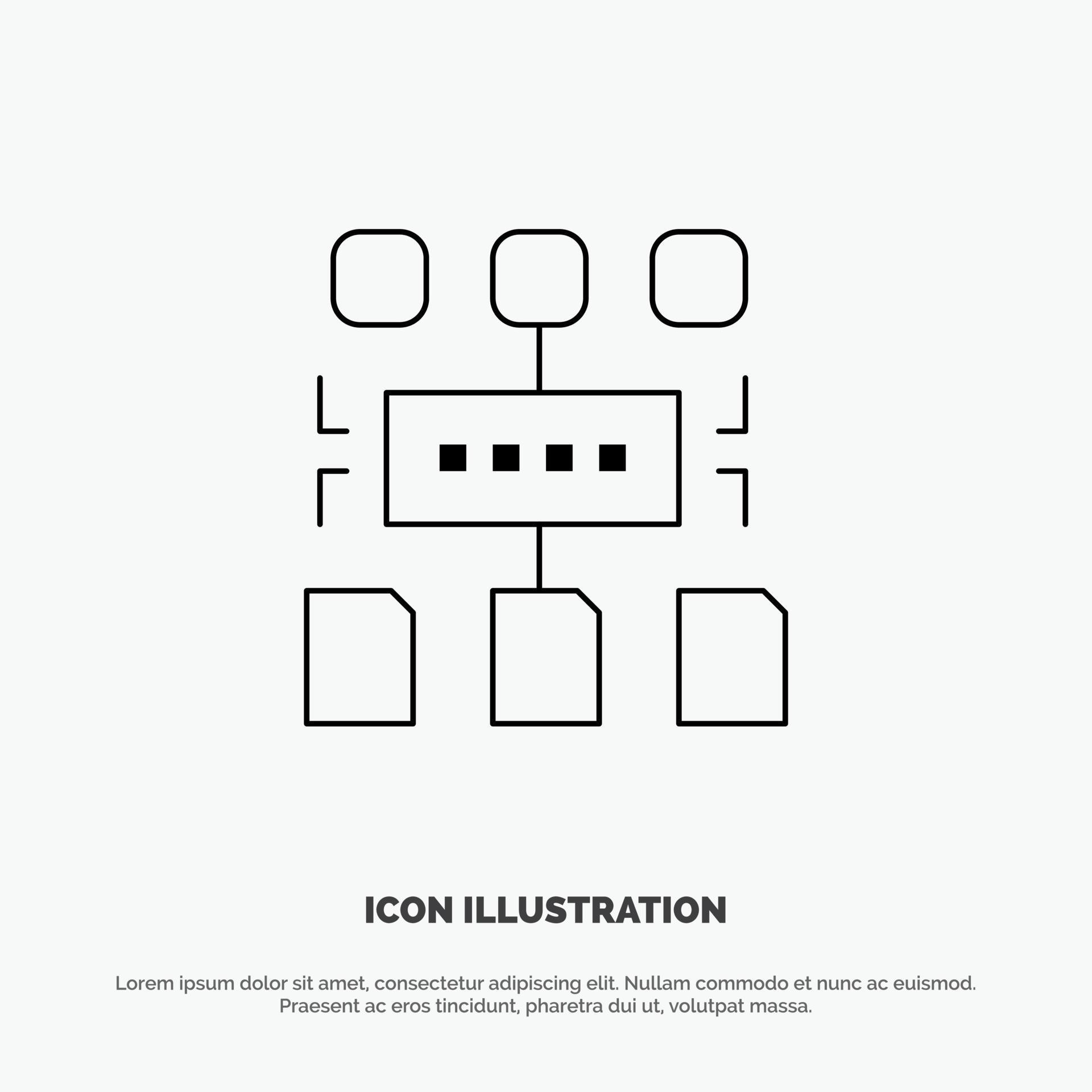 Algorithm Program User Document Vector Line Icon 19112863 Vector Art at ...