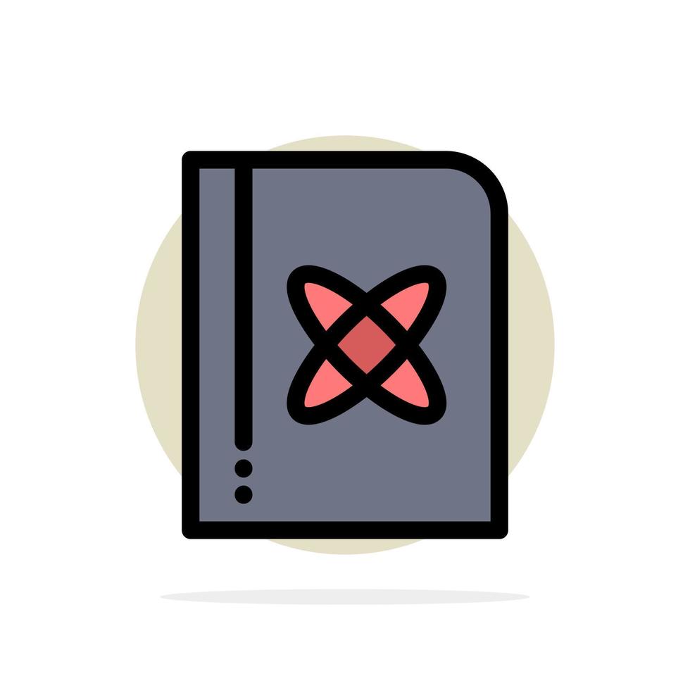 Book Formula Physics Science Abstract Circle Background Flat color Icon vector