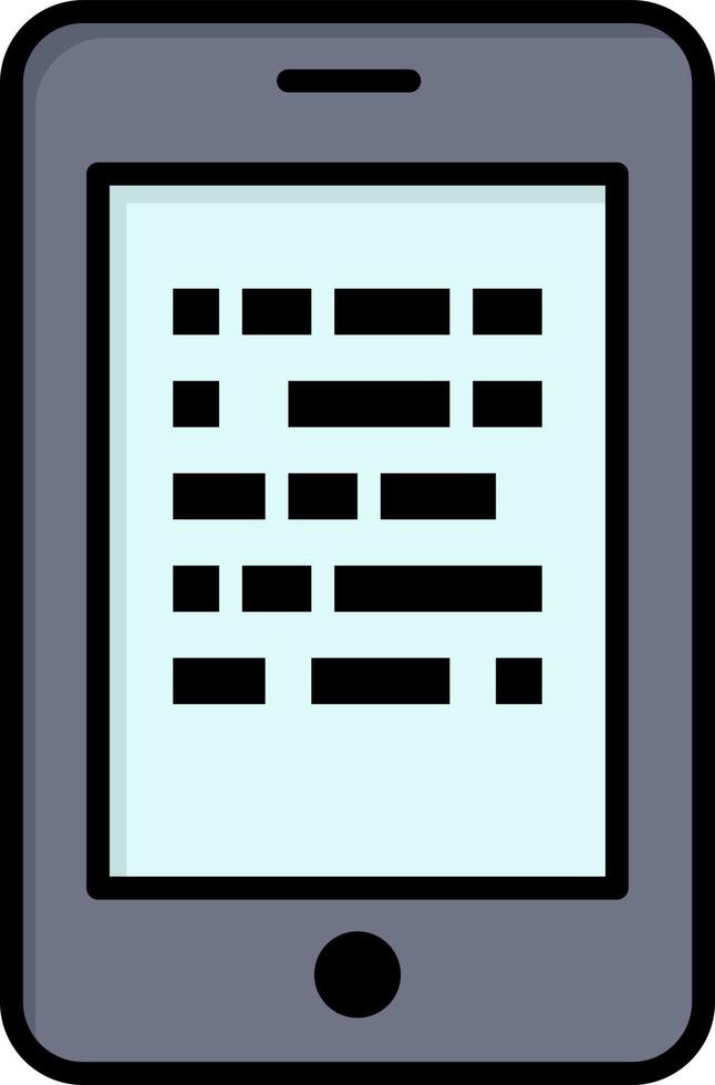 plantilla de banner de icono de vector de icono de color plano de aprendizaje electrónico seguro de datos de lectura móvil