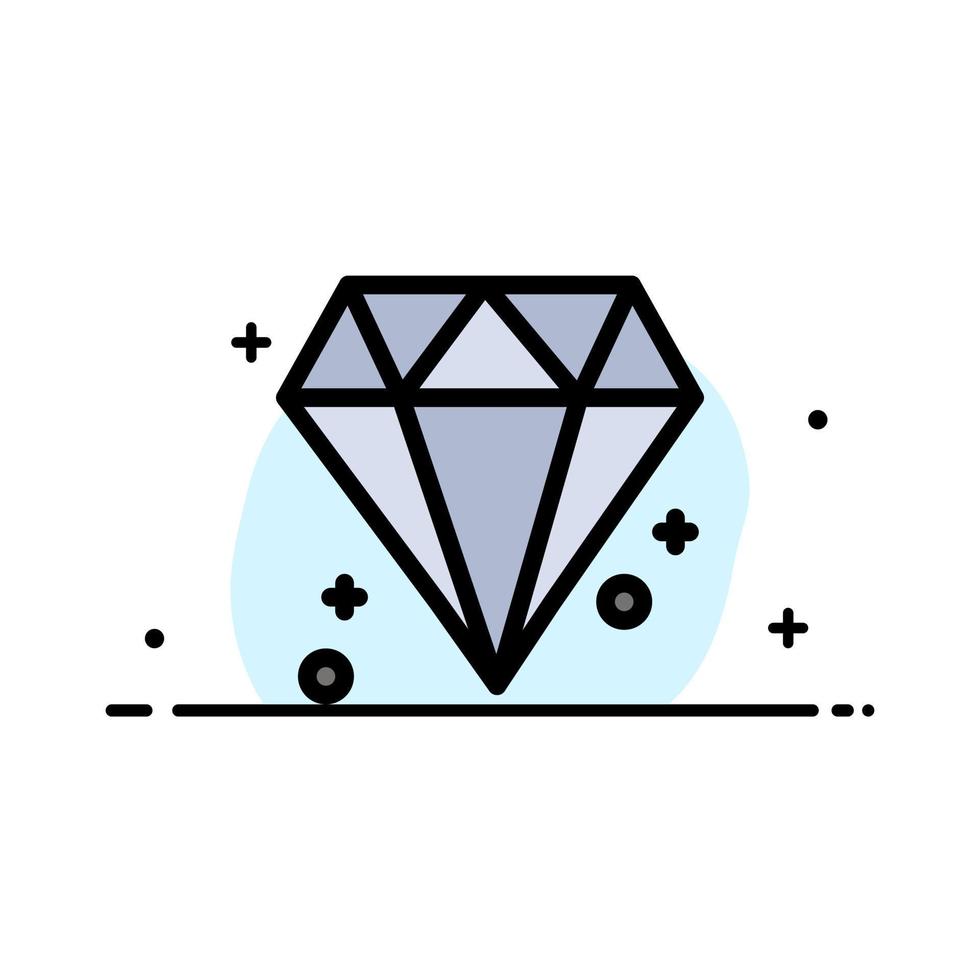 diamante canadá joya negocio línea plana icono lleno vector banner plantilla