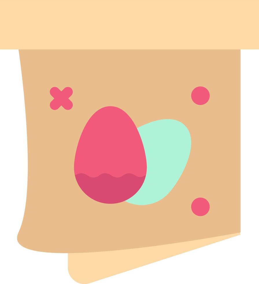 Egg Gift Easter Holiday  Flat Color Icon Vector icon banner Template