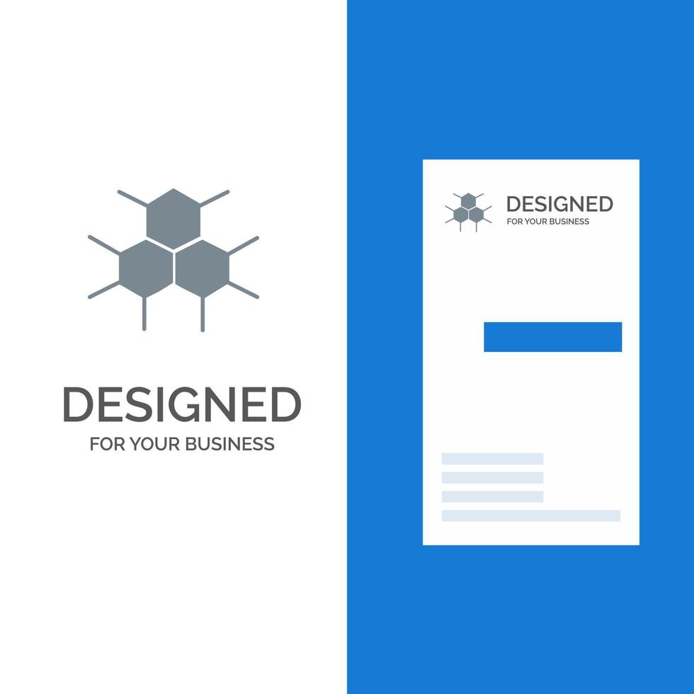 Molecular Structure Medical Health Grey Logo Design and Business Card Template vector