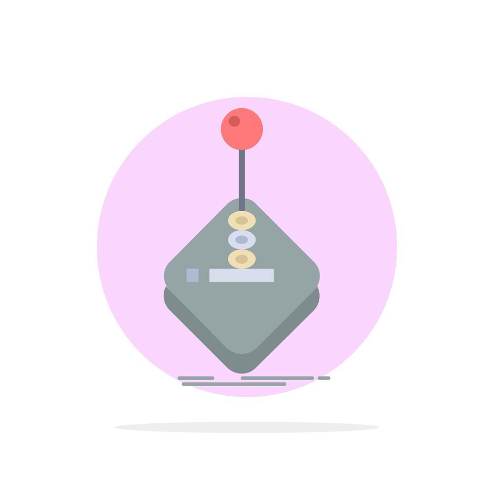 arcade game gaming joystick stick Flat Color Icon Vector