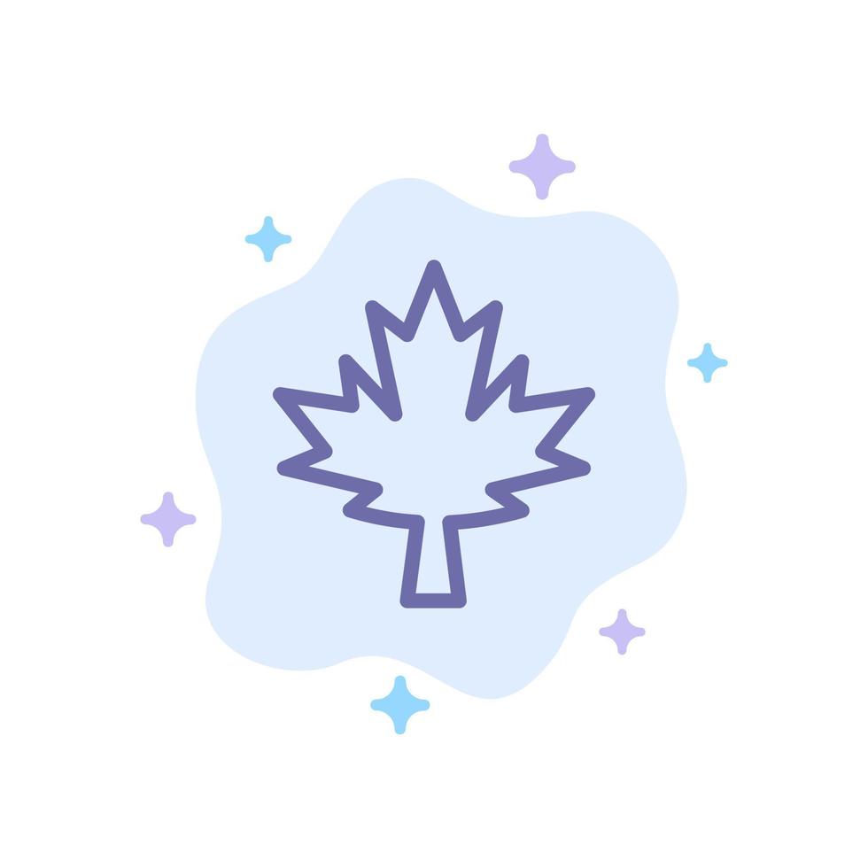Canada Leaf Maple Blue Icon on Abstract Cloud Background vector