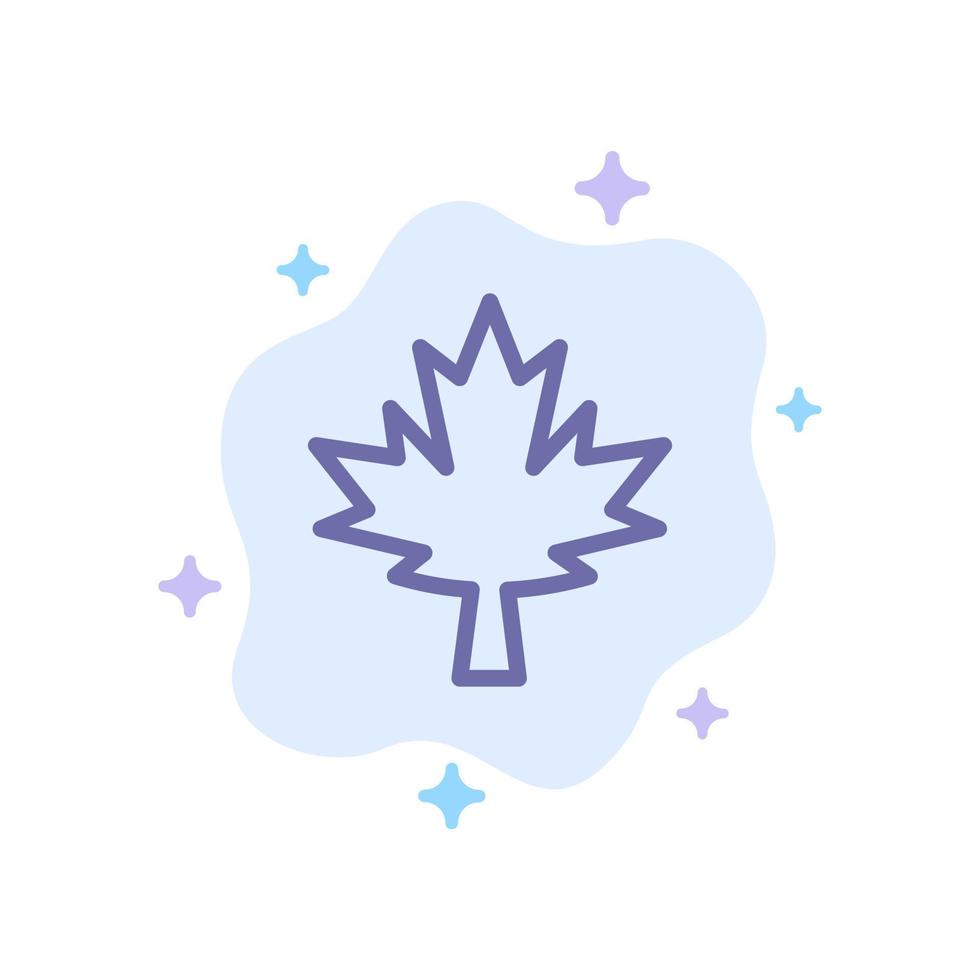 Canada Leaf Maple Blue Icon on Abstract Cloud Background vector