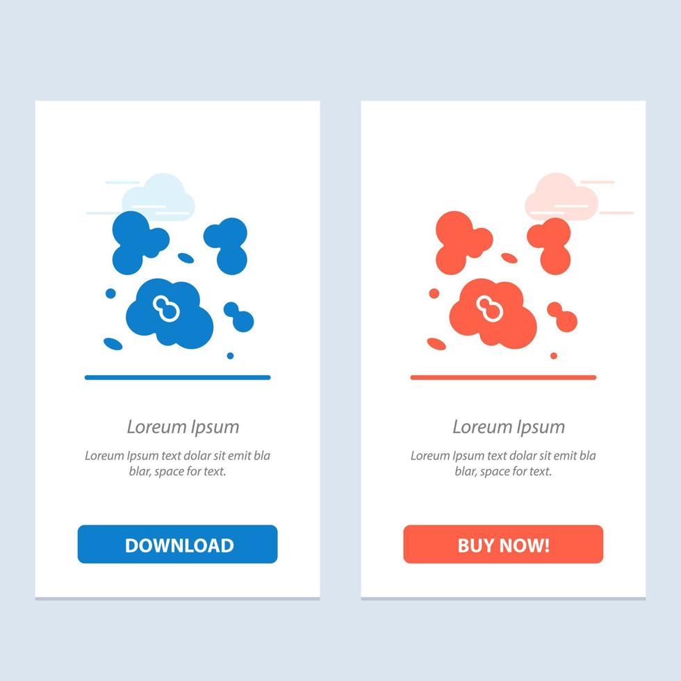 Air Dust Environment Pollution  Blue and Red Download and Buy Now web Widget Card Template vector
