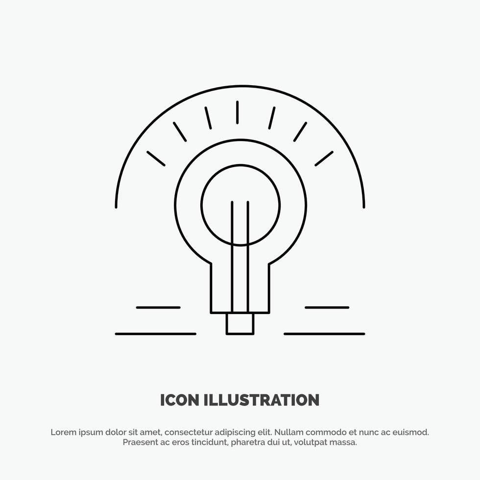 Bulb Light Light Bulb Tips Line Icon Vector