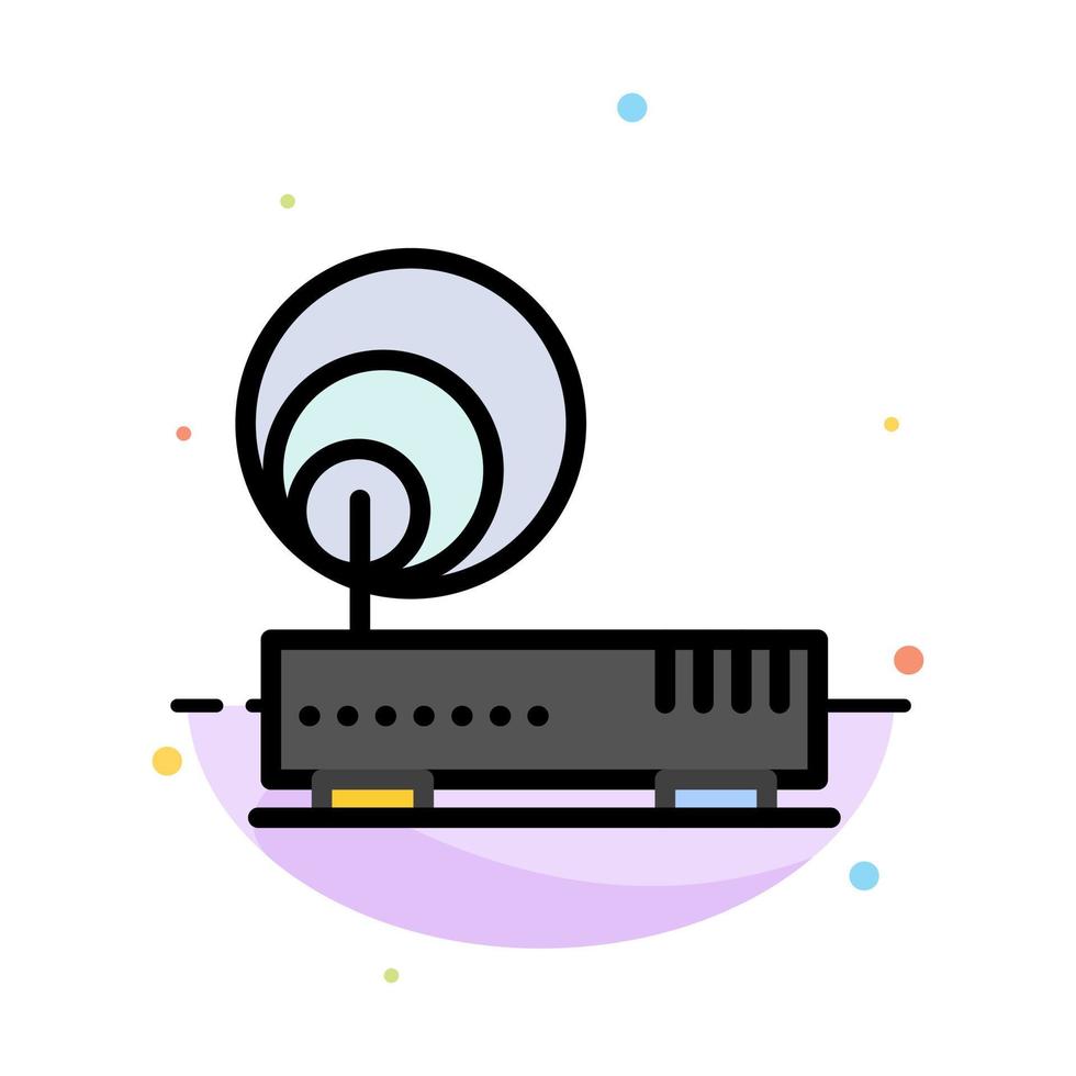 Connection Hardware Internet Network Abstract Flat Color Icon Template vector