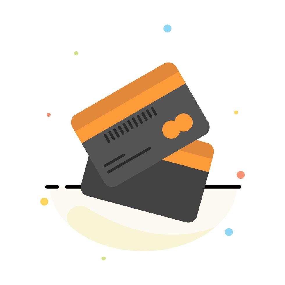 tarjeta de crédito tarjetas de visita tarjeta de crédito finanzas dinero compras plantilla de icono de color plano abstracto vector