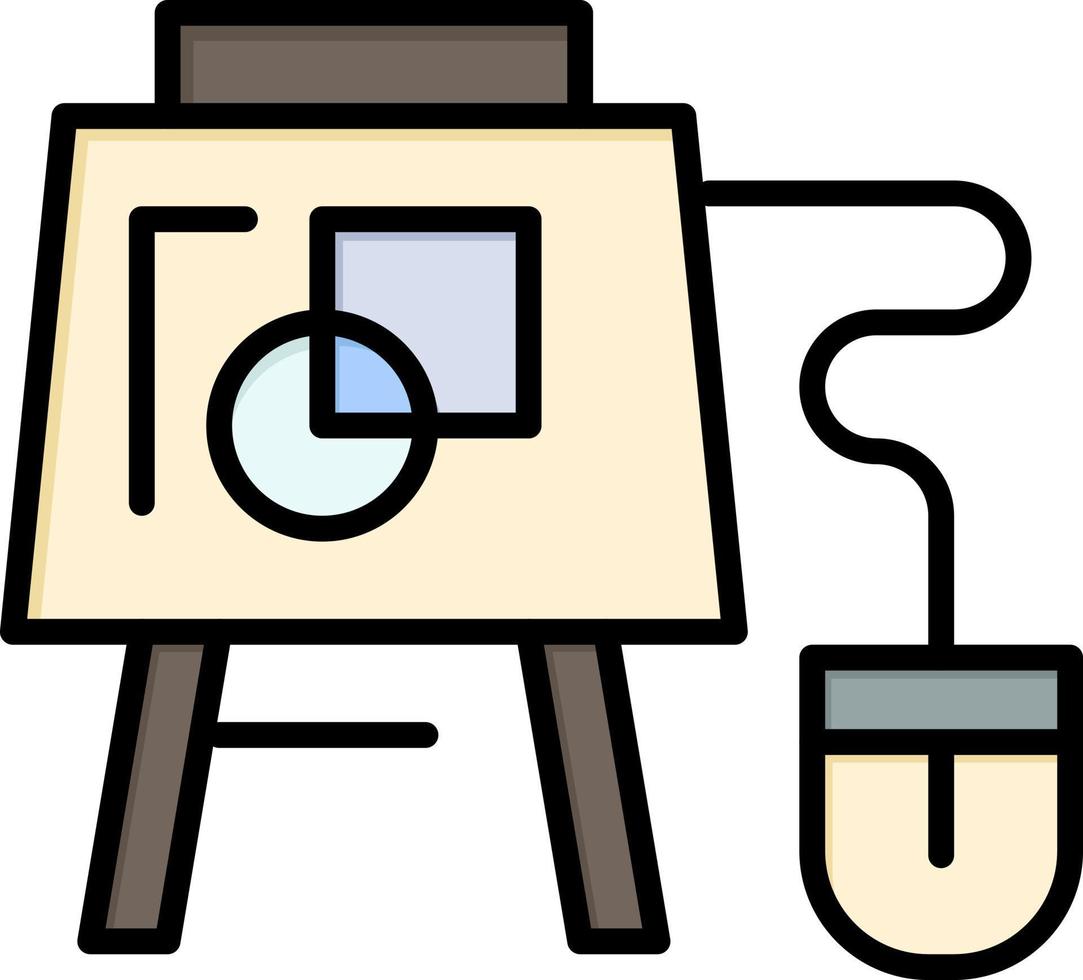 Mouse Online Board Education  Flat Color Icon Vector icon banner Template