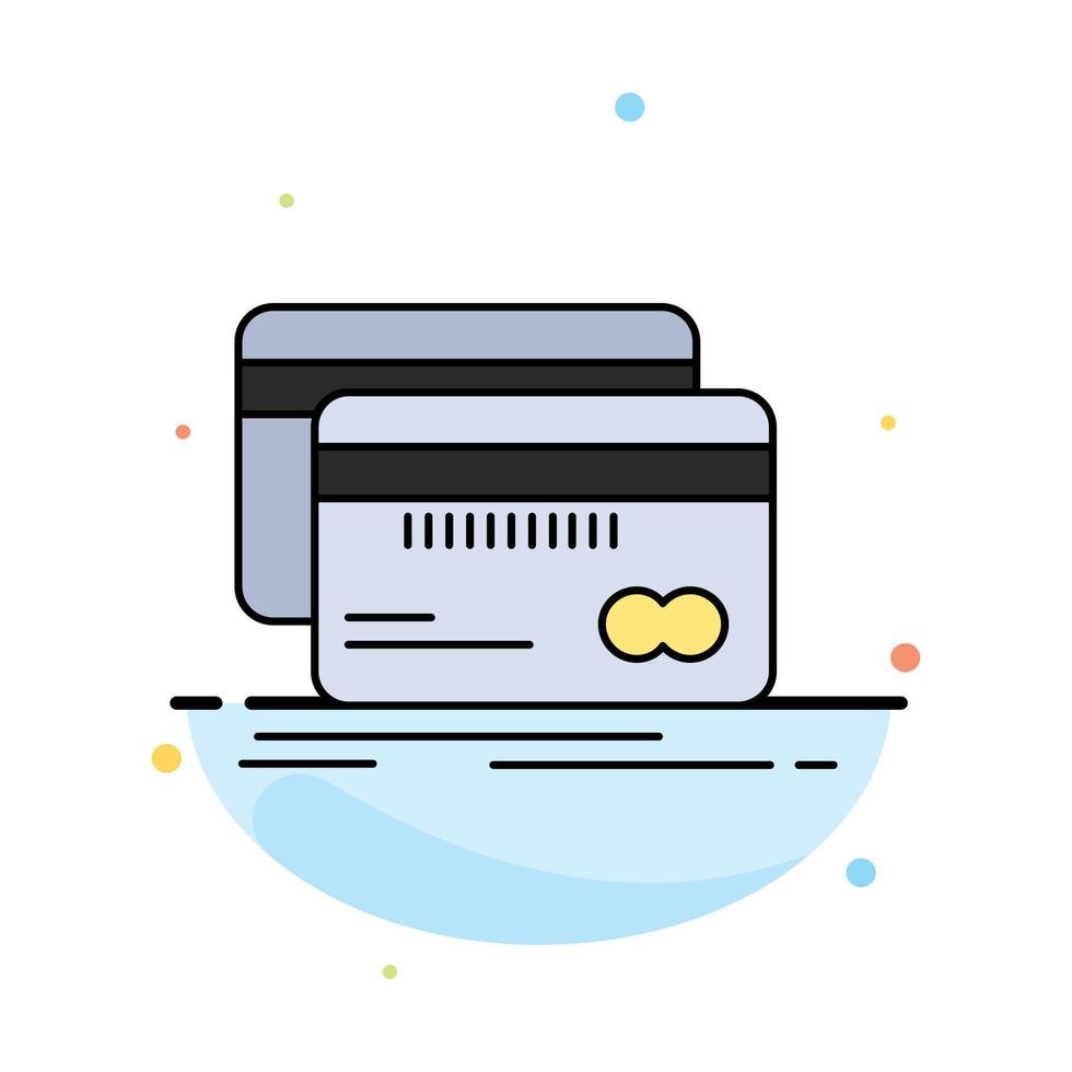 Banking card credit debit finance Flat Color Icon Vector