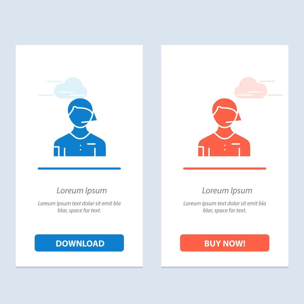 Arbiter Football Judge Linesman Referee  Blue and Red Download and Buy Now web Widget Card Template vector