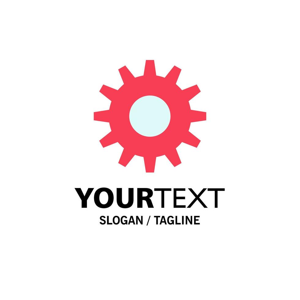 Cog Gear Setting Business Logo Template Flat Color vector