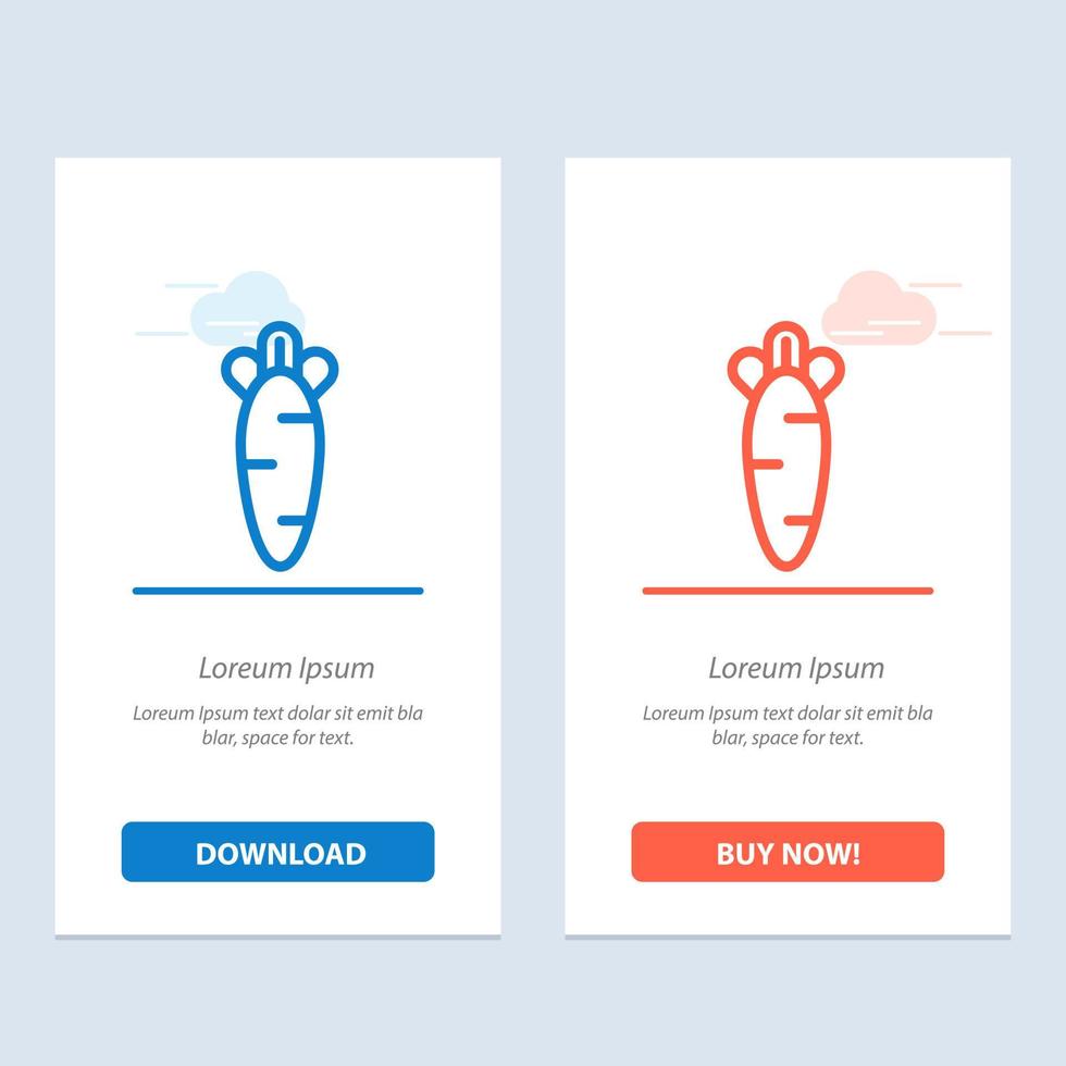 Carrot Food Easter Nature  Blue and Red Download and Buy Now web Widget Card Template vector