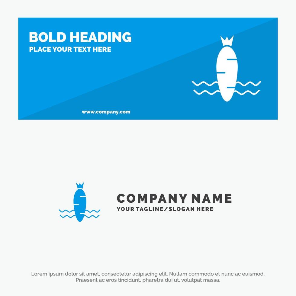 Carrot Food Vegetable Spring SOlid Icon Website Banner and Business Logo Template vector