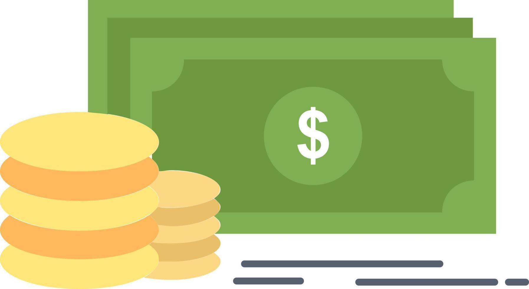 Finance investment payment Money dollar Flat Color Icon Vector