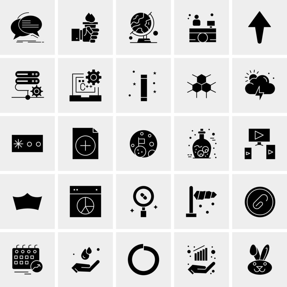 25 iconos de negocios universales vector ilustración de icono creativo para usar en proyectos relacionados con la web y dispositivos móviles