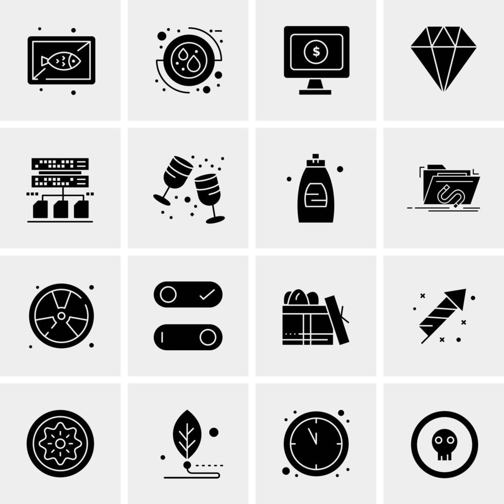 16 Universal Business Icons Vector Creative Icon Illustration to use in web and Mobile Related project