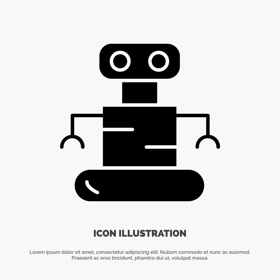 Exoskeleton Robot Space solid Glyph Icon vector