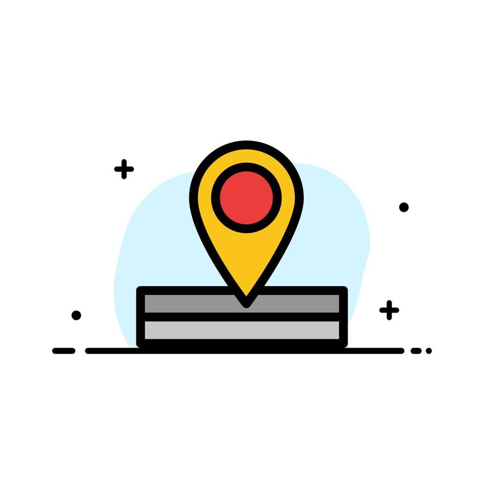 Map Location Place  Business Flat Line Filled Icon Vector Banner Template