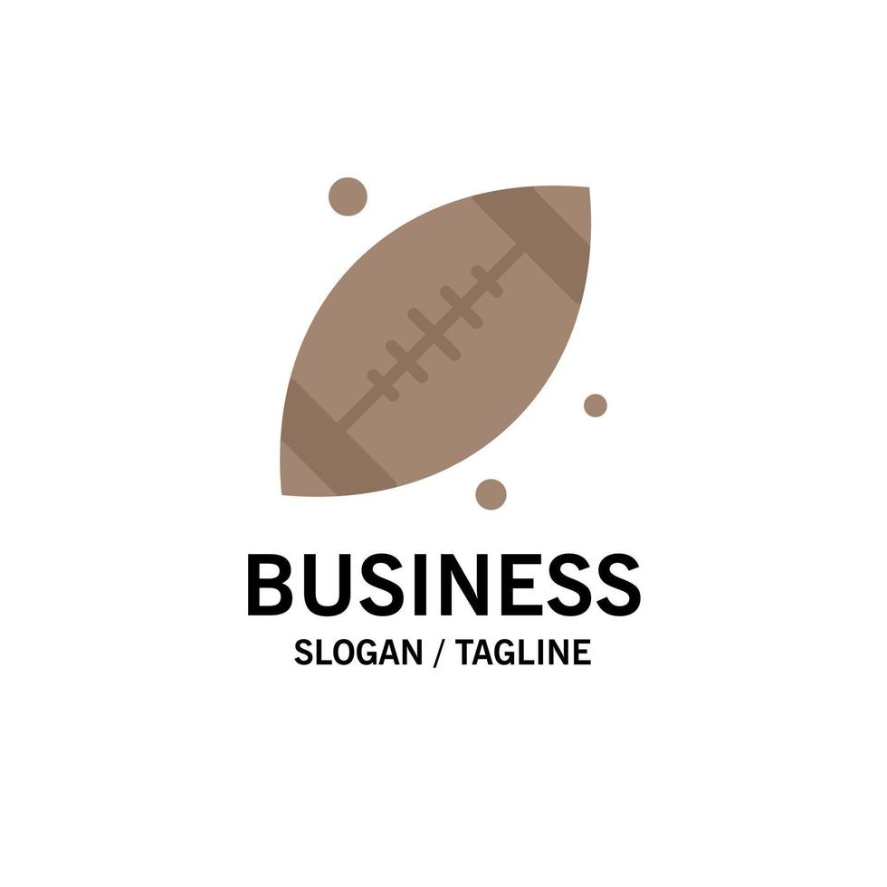 Ball Football Sport Usa Business Logo Template Flat Color vector