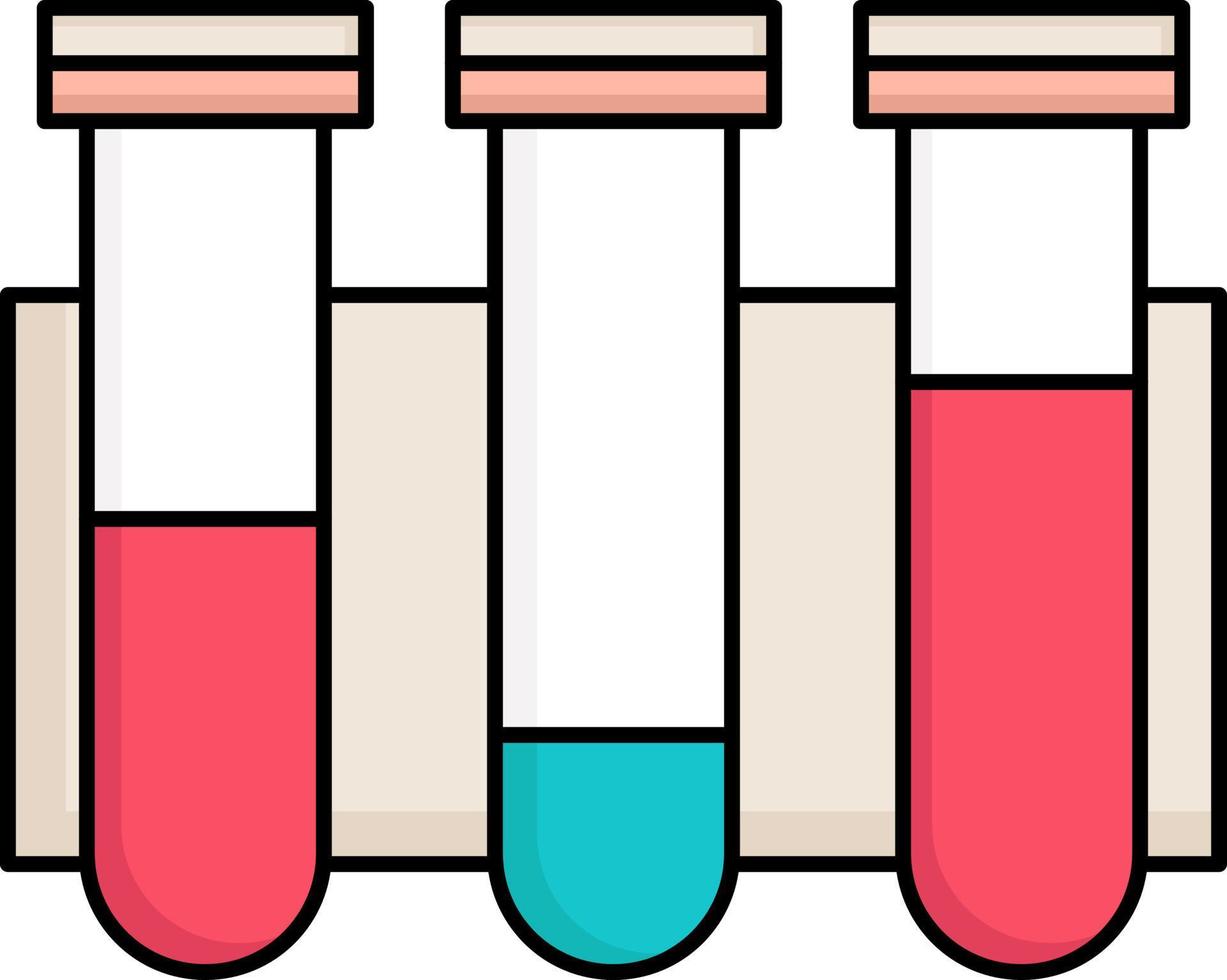 Test Tube Science laboratory blood Flat Color Icon Vector