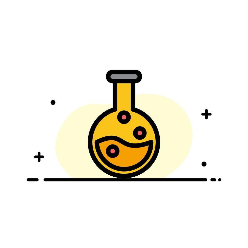 Education Lab Laboratory  Business Flat Line Filled Icon Vector Banner Template