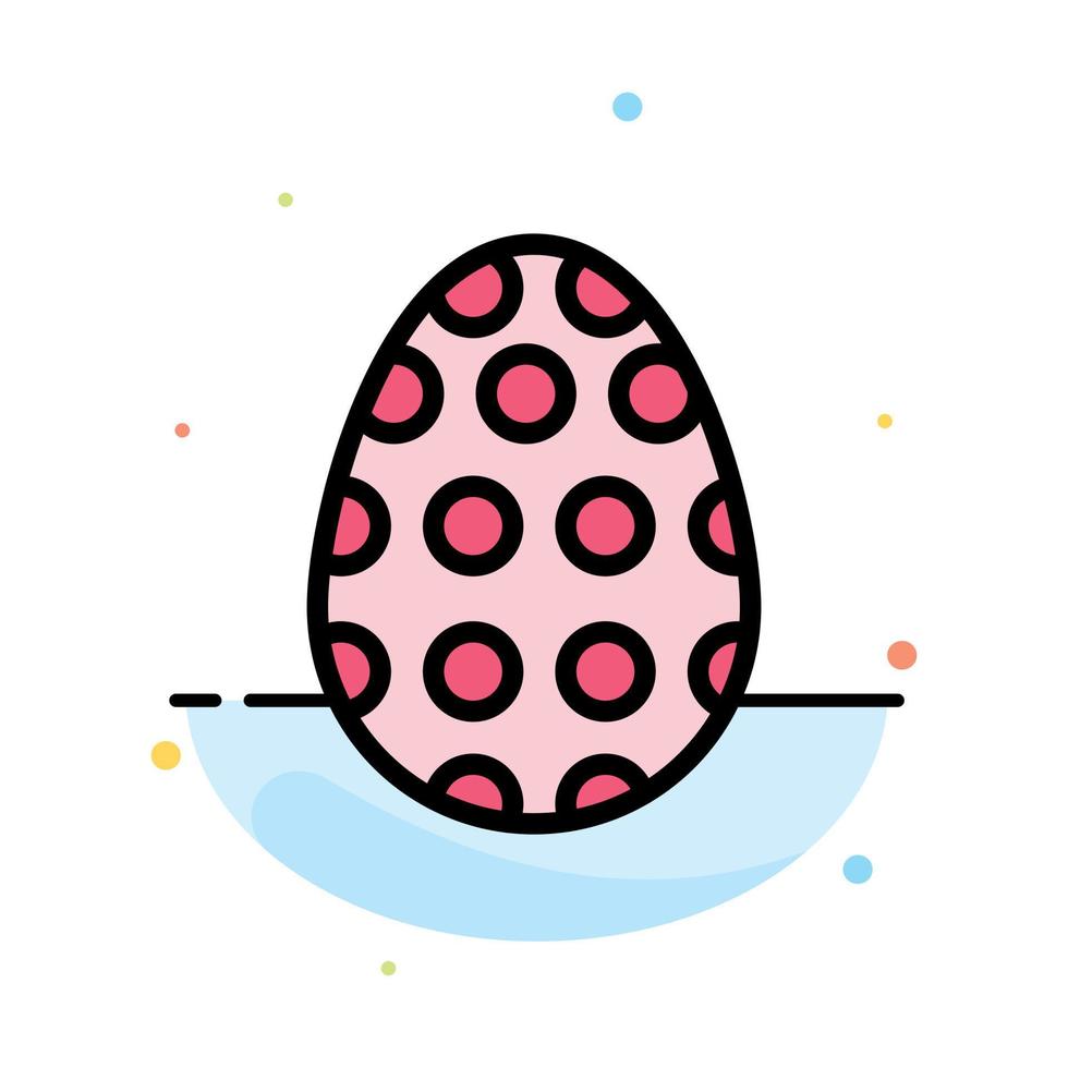 Decoration Easter Easter Egg Egg Abstract Flat Color Icon Template vector