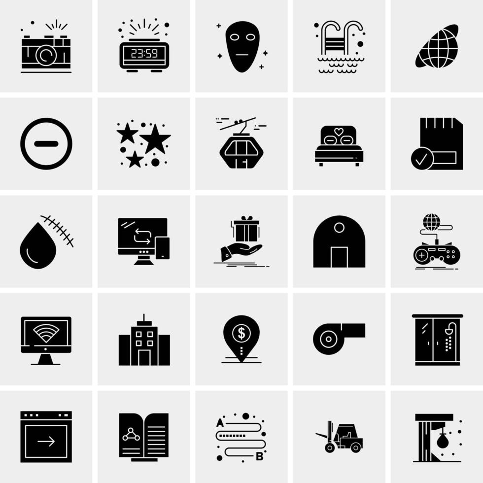 25 iconos de negocios universales vector ilustración de icono creativo para usar en proyectos relacionados con la web y dispositivos móviles