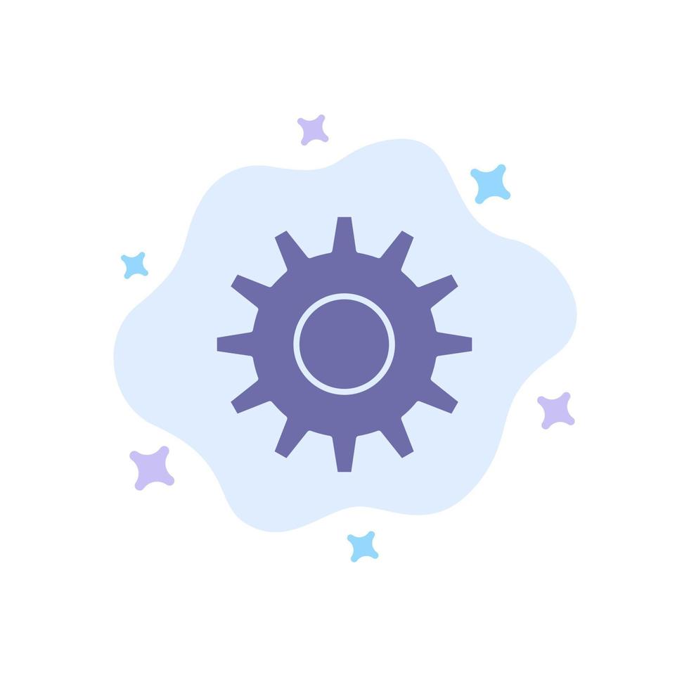 Cogs Gear Setting Blue Icon on Abstract Cloud Background vector