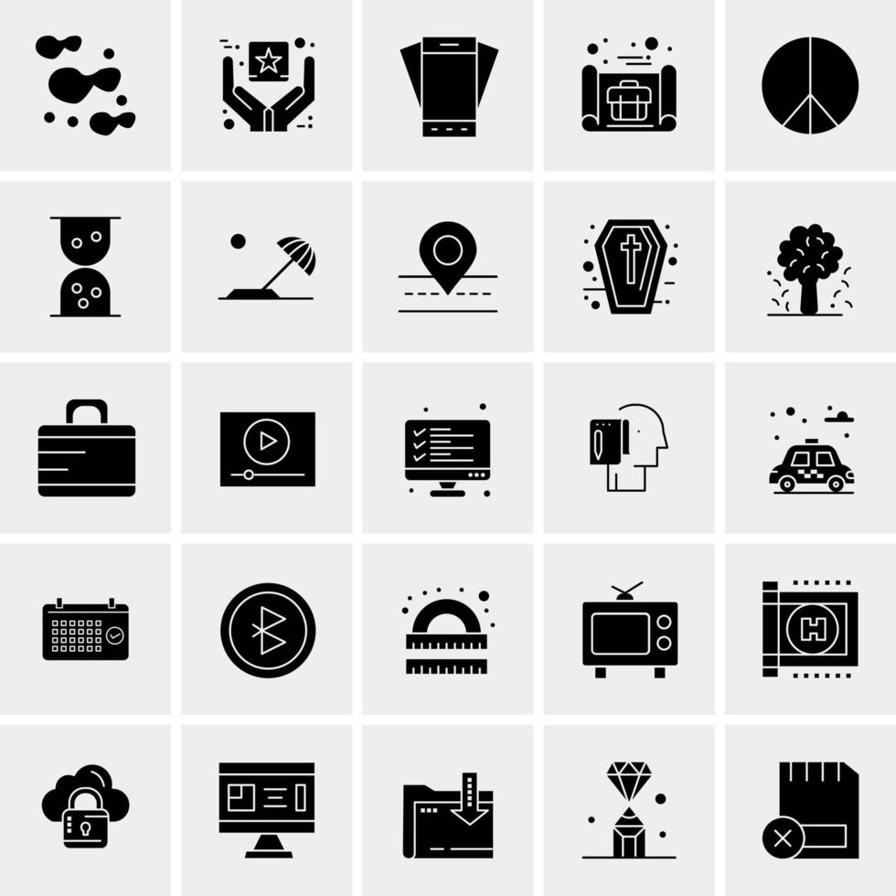 25 iconos de negocios universales vector ilustración de icono creativo para usar en proyectos relacionados con la web y dispositivos móviles