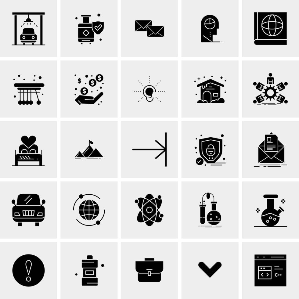 25 iconos de negocios universales vector ilustración de icono creativo para usar en proyectos relacionados con la web y dispositivos móviles