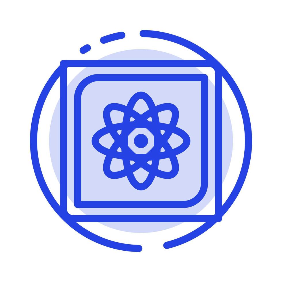 Computation Computer Computing Data Future Blue Dotted Line Line Icon vector