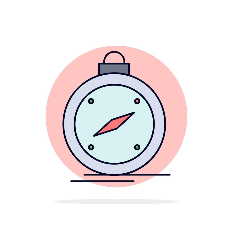 compass direction navigation gps location Flat Color Icon Vector