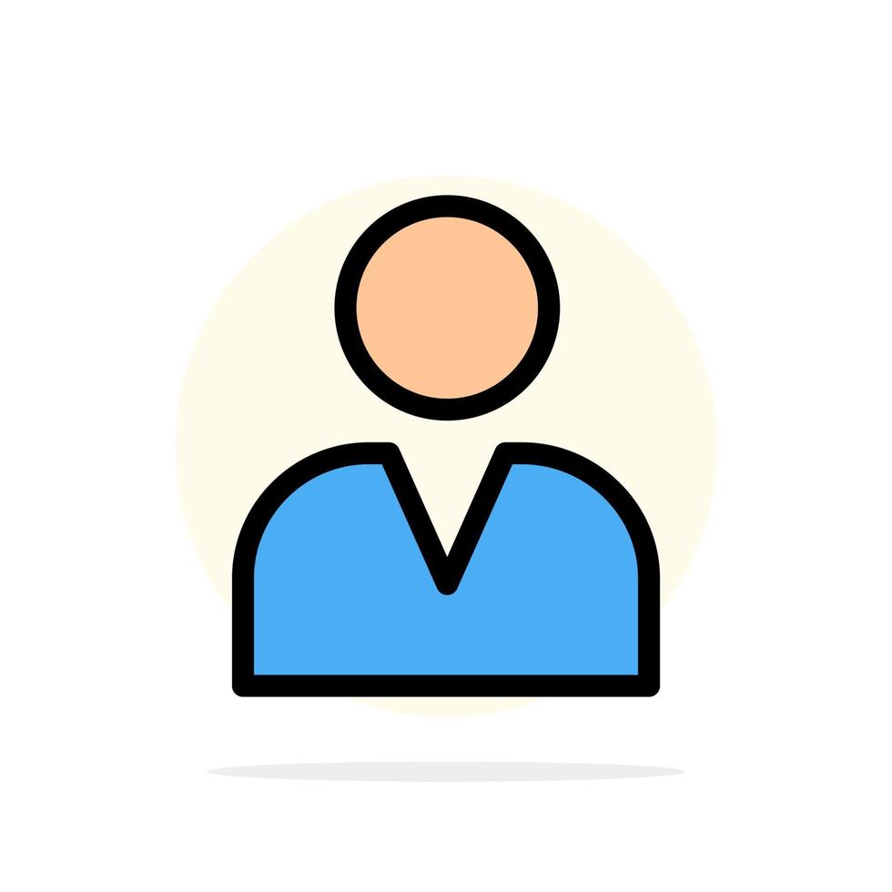 Administrator Man User Abstract Circle Background Flat color Icon vector