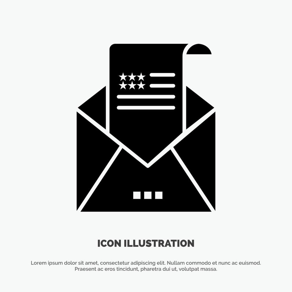 Email Envelope Greeting Invitation Mail solid Glyph Icon vector