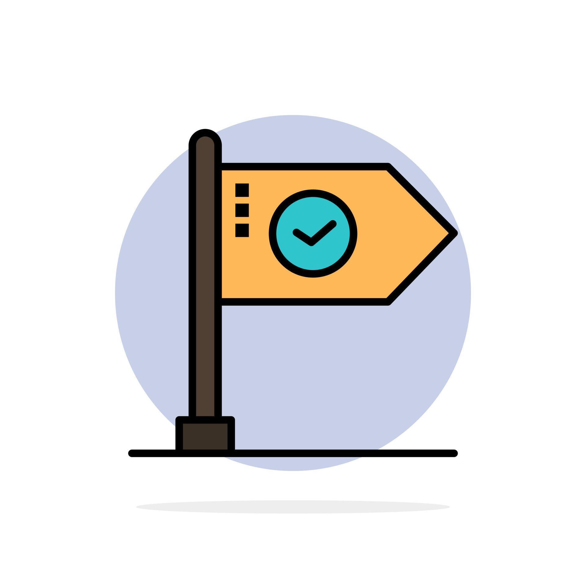 Success Achieve Business Flag Goal Mark Sign Abstract Circle Background