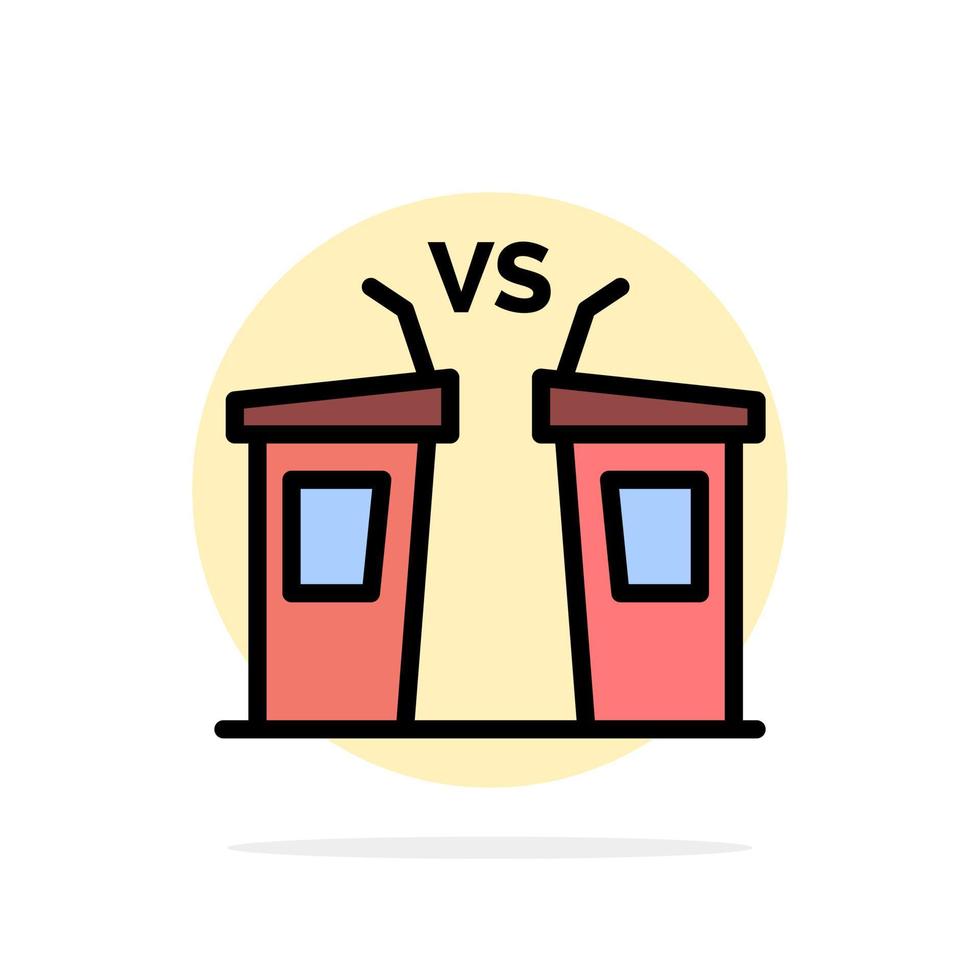 Debate Democracy Election Politician Speaker Abstract Circle Background Flat color Icon vector