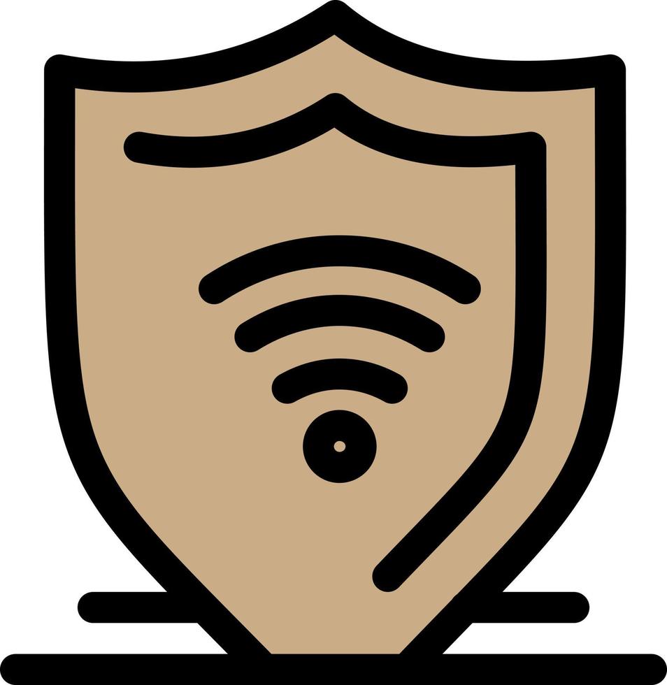 Internet Internet Security Protect Shield  Flat Color Icon Vector icon banner Template