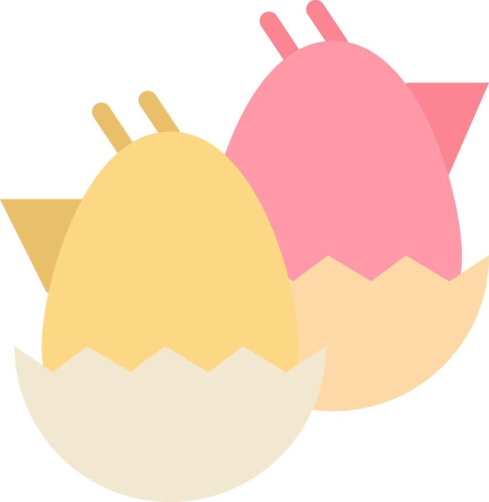 Egg Baby Easter Nature  Flat Color Icon Vector icon banner Template