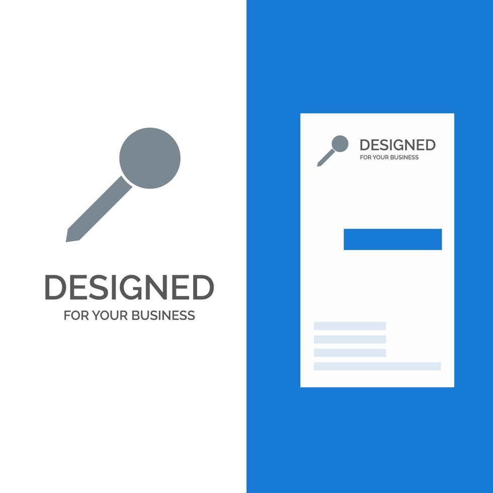 Map Pin Marker Mark Grey Logo Design and Business Card Template vector