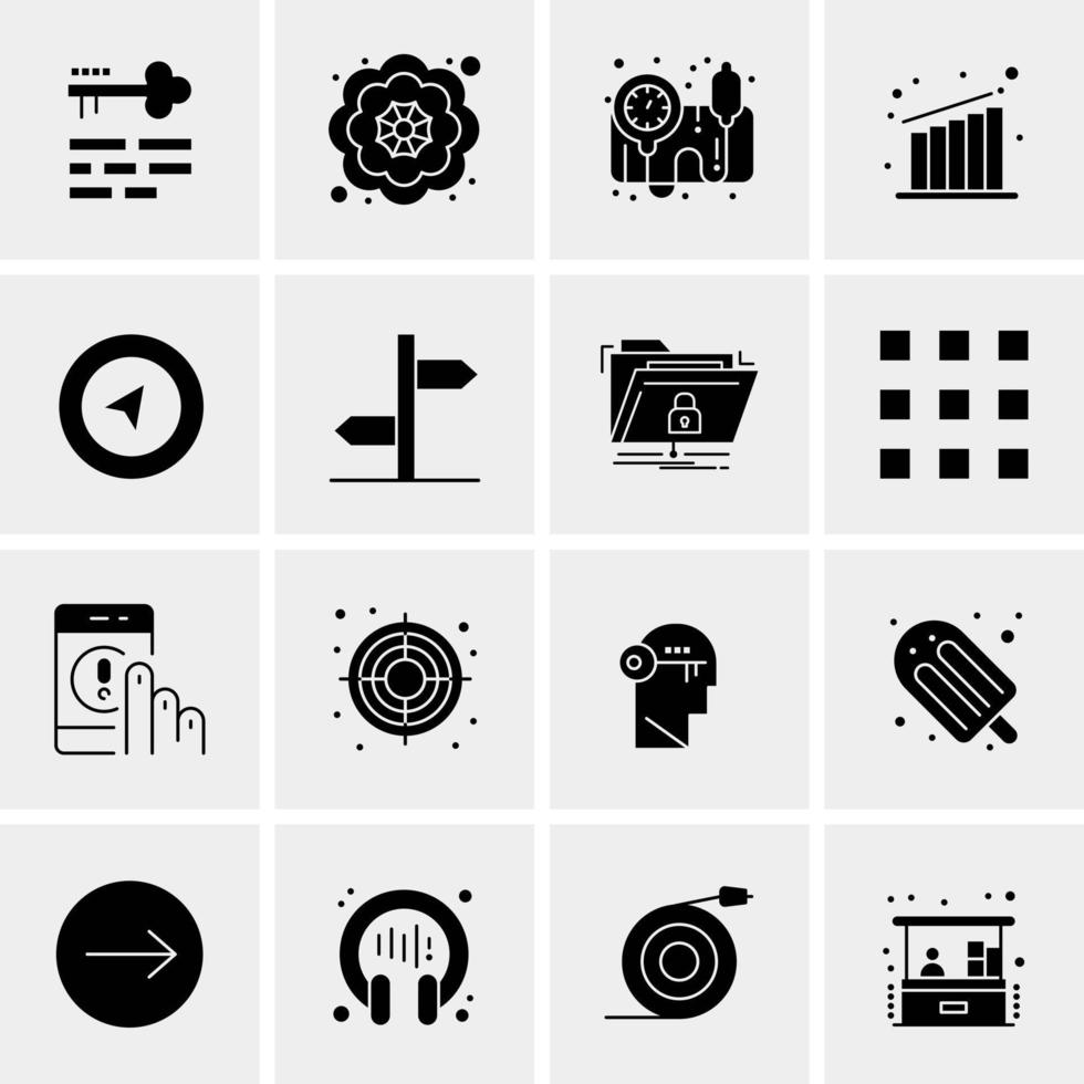 16 Universal Business Icons Vector Creative Icon Illustration to use in web and Mobile Related project