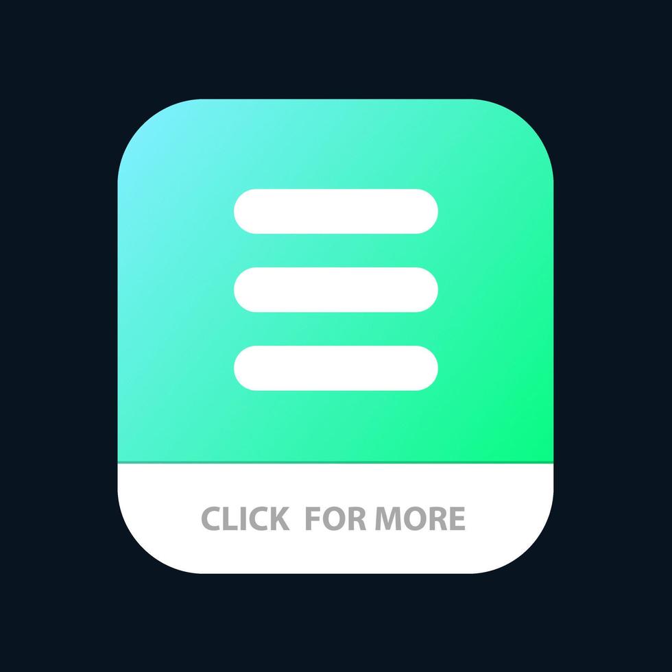 List Task Text Mobile App Button Android and IOS Glyph Version vector