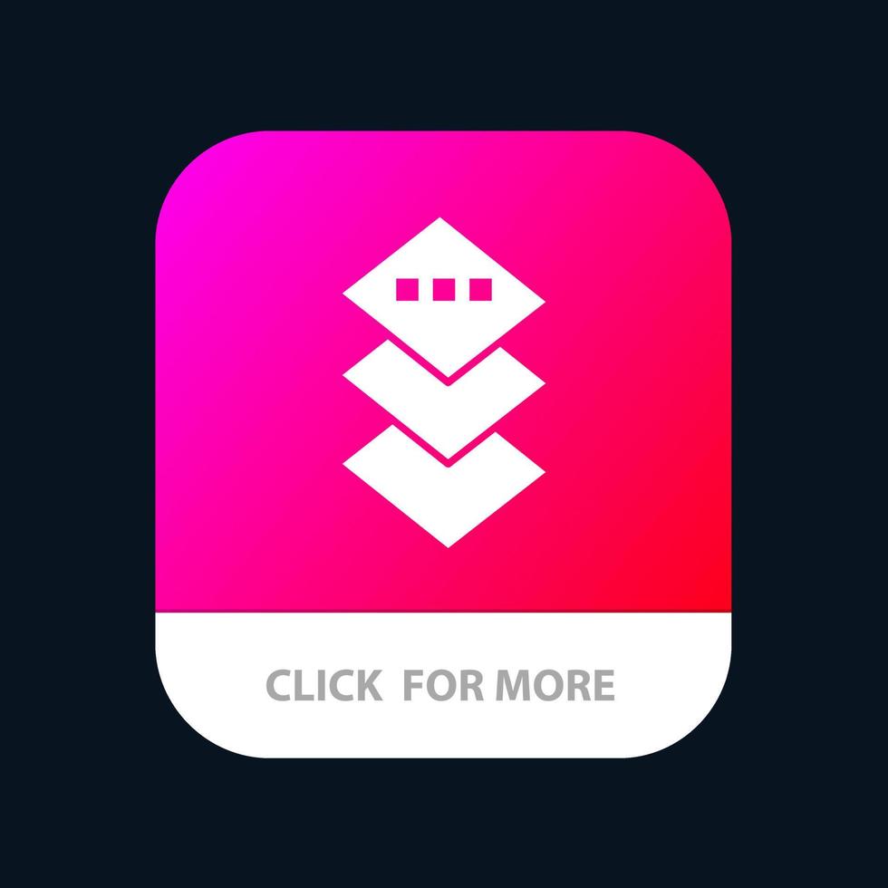 Design Plane Square Mobile App Button Android and IOS Glyph Version vector