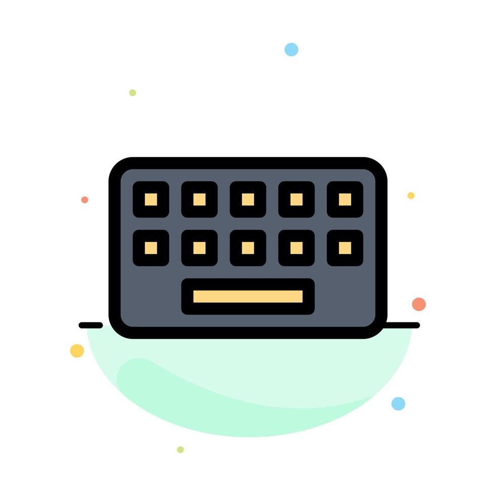 KeyBoard Typing Board Key Abstract Flat Color Icon Template vector