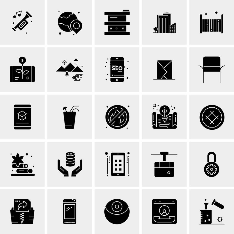 25 iconos de negocios universales vector ilustración de icono creativo para usar en proyectos relacionados con la web y dispositivos móviles