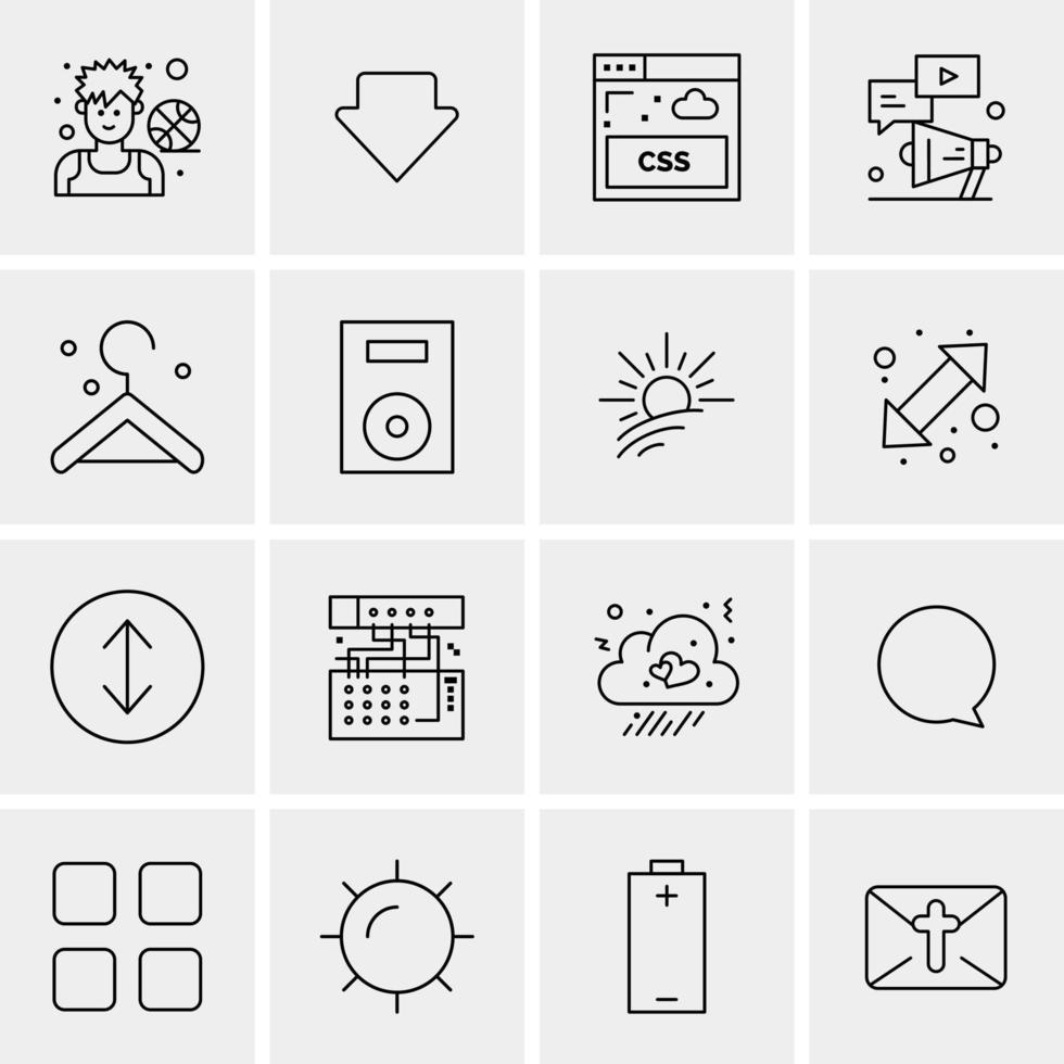 16 Universal Business Icons Vector Creative Icon Illustration to use in web and Mobile Related project