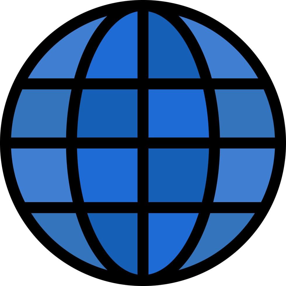 mundo globo mapa internet color plano icono vector icono banner plantilla