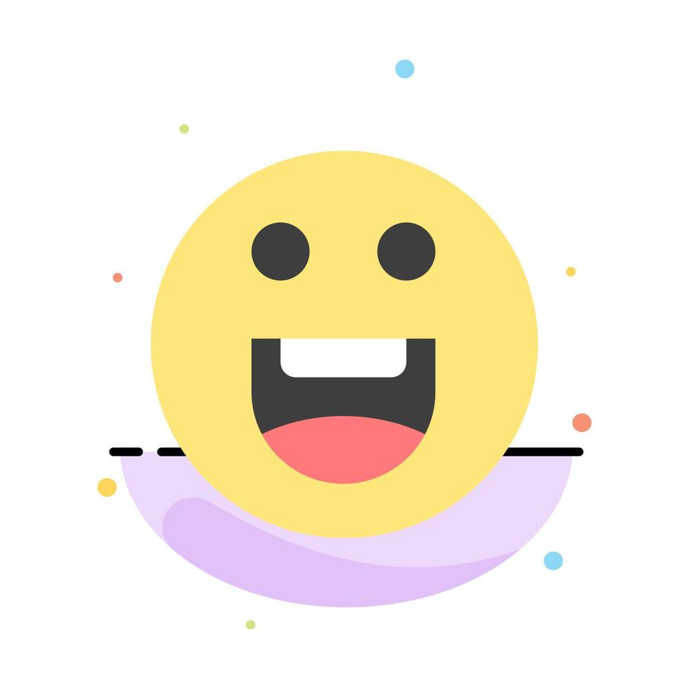 Emojis Happy Motivation Abstract Flat Color Icon Template vector