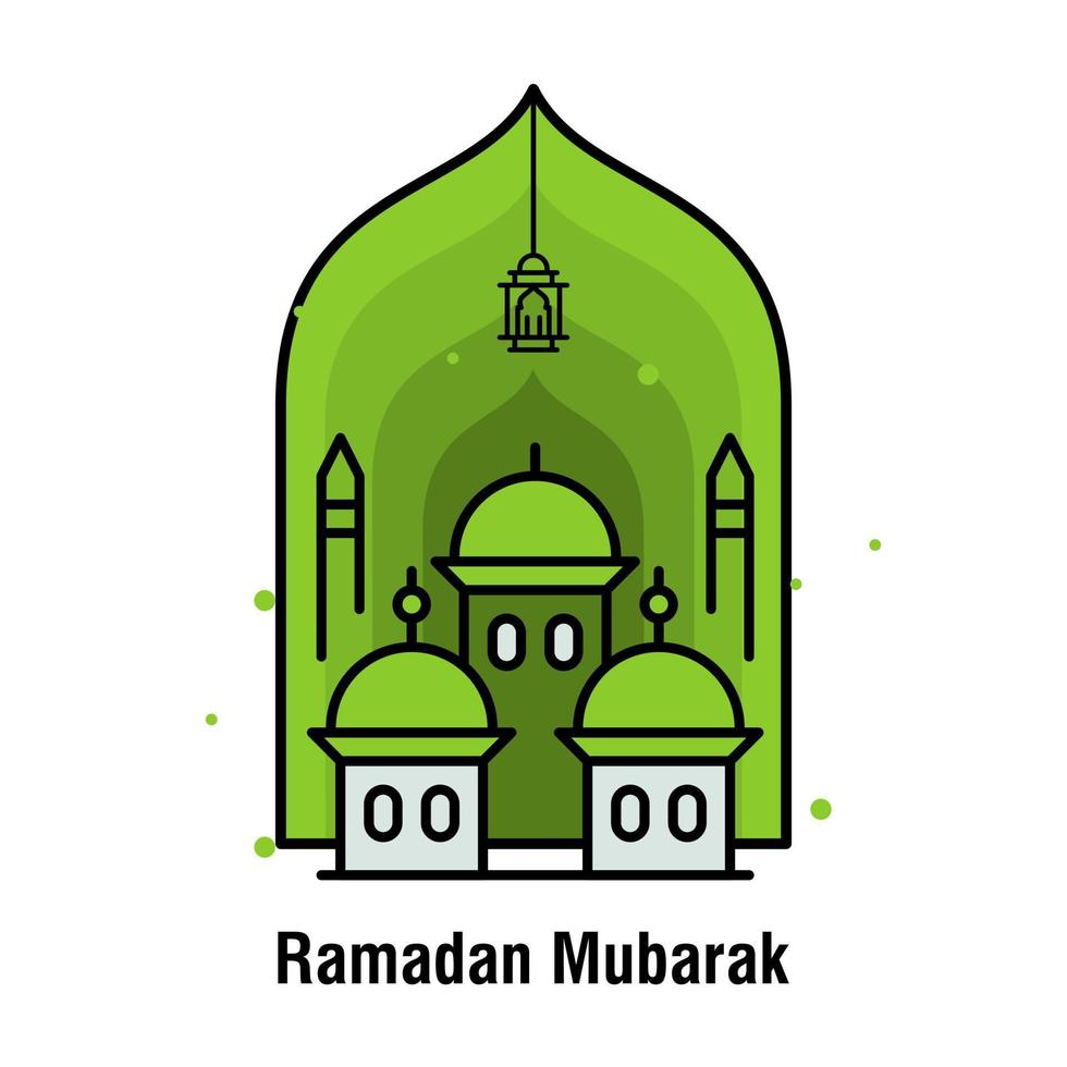 ilustración de vector de banner de concepto de ramadán kareem